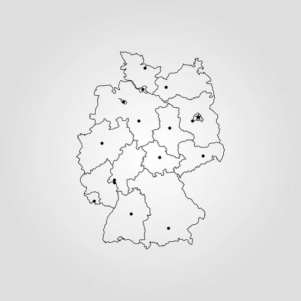 Carte de l'Allemagne — Image vectorielle