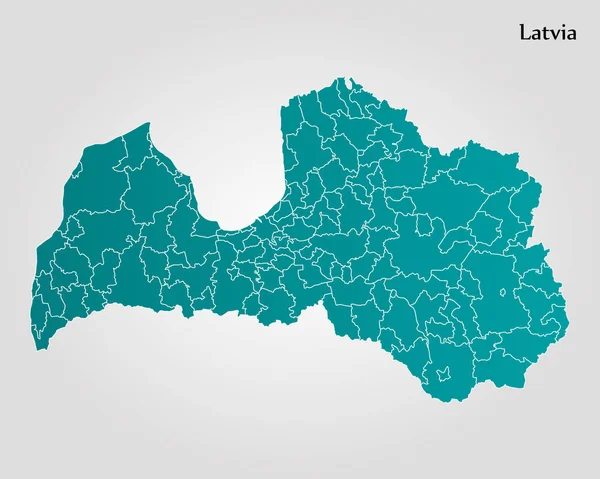 Map of Latvia — Stock Vector