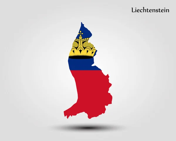 Liechtenstein térképén — Stock Vector
