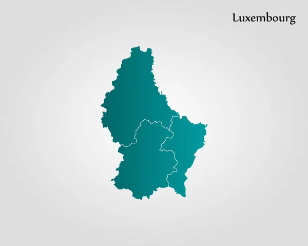 La carte de Luxembourg — Image vectorielle