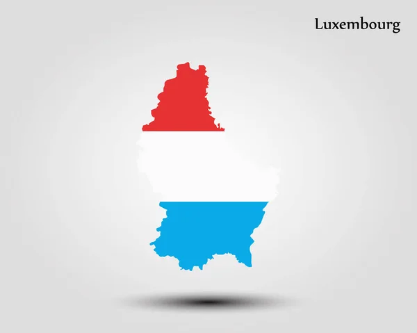 Karte von Luxemburg — Stockvektor