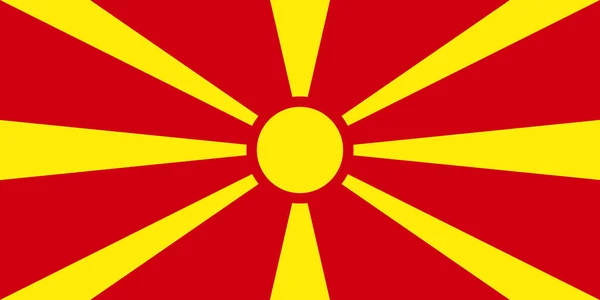 Bandera de Macedonia — Vector de stock