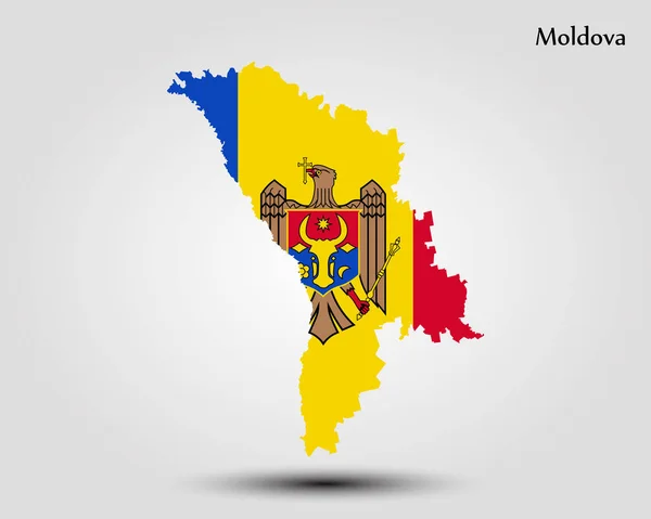 Mapa online de Moldavia — Vector de stock