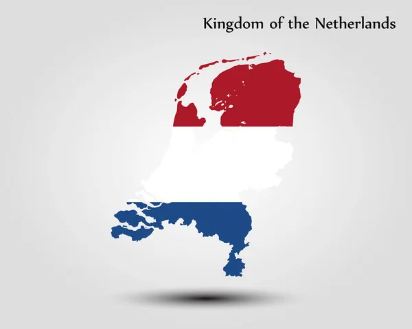 Königreich der Niederlande Karte — Stockvektor