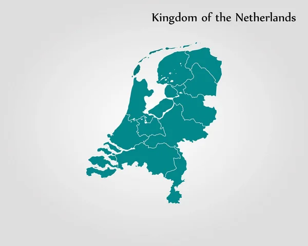Königreich der Niederlande Karte — Stockvektor