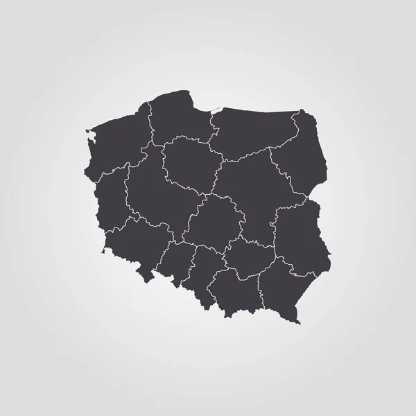 Χάρτης της Πολωνίας — Διανυσματικό Αρχείο