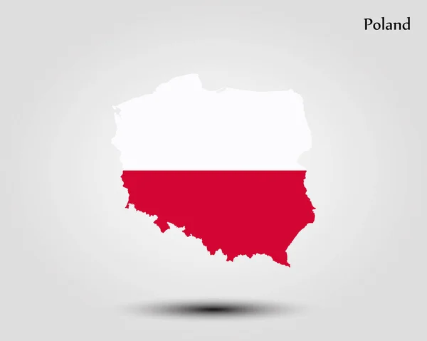 El mapa de Polonia — Archivo Imágenes Vectoriales