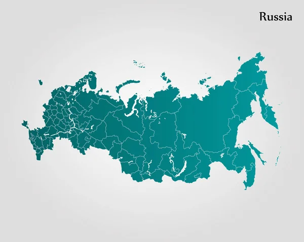 Карта России — стоковый вектор