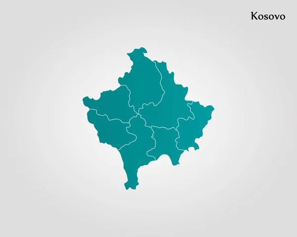 Karte von kosovo — Stockvektor