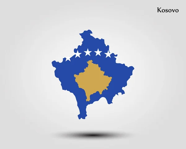 O mapa de Kosovo — Vetor de Stock