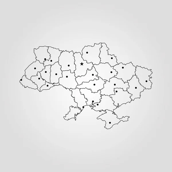 乌克兰地图 — 图库矢量图片