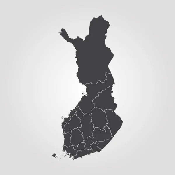 芬兰地图 — 图库矢量图片