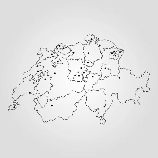 İsviçre haritası — Stok Vektör