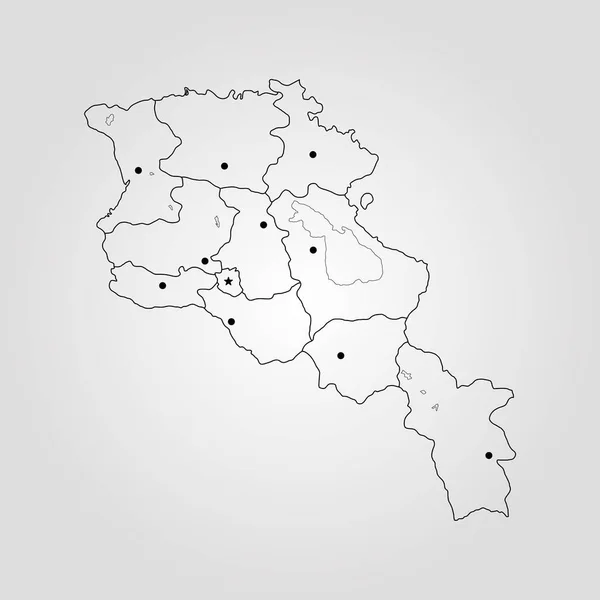 Ermenistan Haritası — Stok Vektör