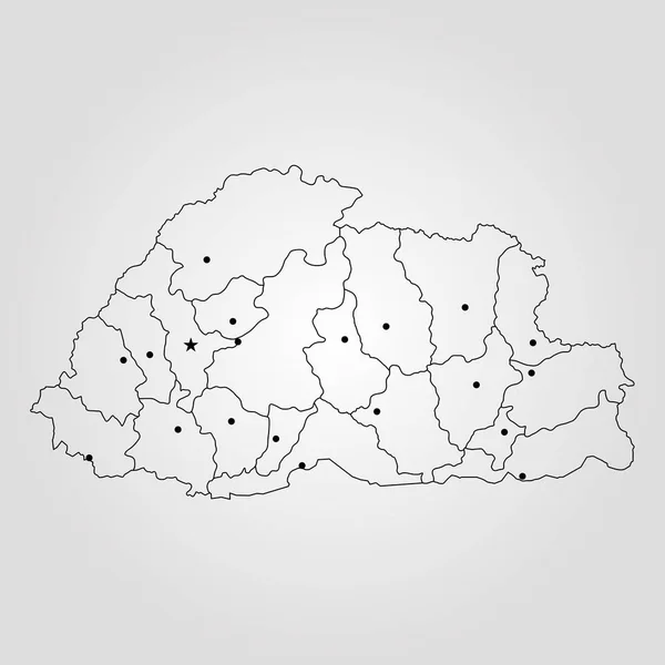 不丹的地图 — 图库矢量图片