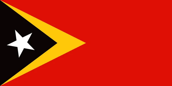 Bandera de Timor Oriental — Vector de stock
