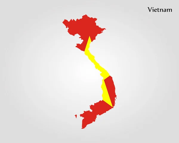 Kaart van vietnam — Stockvector