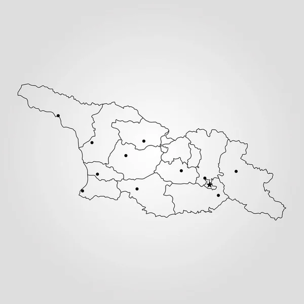 El mapa de Georgia — Archivo Imágenes Vectoriales