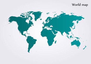 Dünya Haritası vektör küre Şablon Web sitesi, tasarım, kapak, yıllık raporlar için