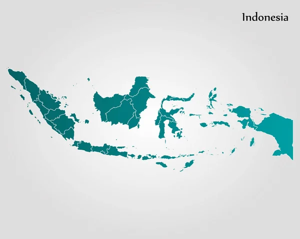 Peta dari indonesia - Stok Vektor