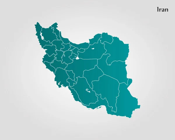 El mapa de Irán — Archivo Imágenes Vectoriales