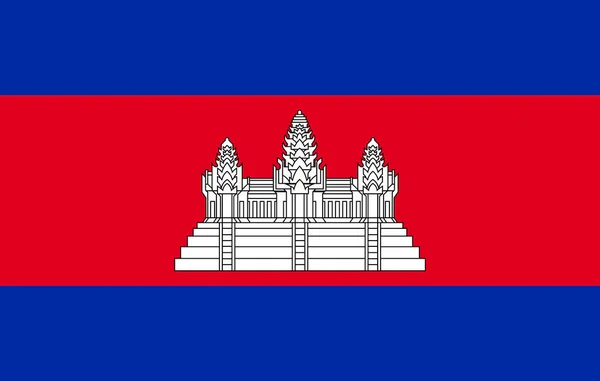 Bandeira do Camboja — Vetor de Stock