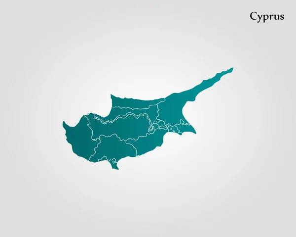 La carte de Chypre — Image vectorielle