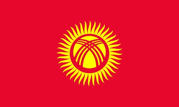 Flagge von Kyrgyzstan — Stockvektor