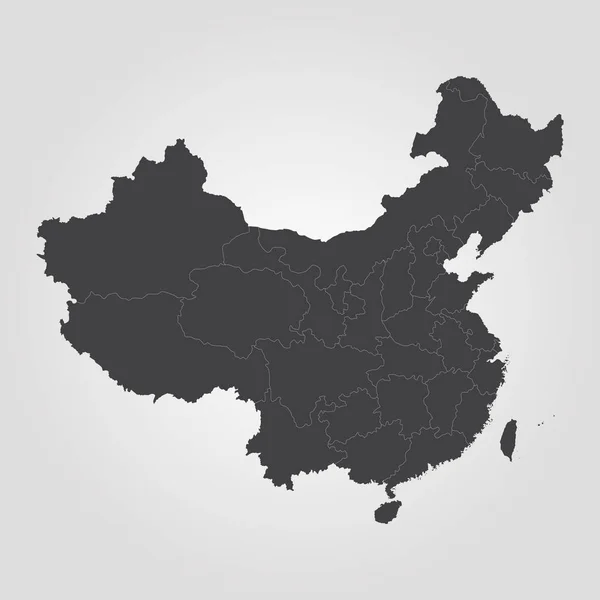 Карта Китая — стоковый вектор