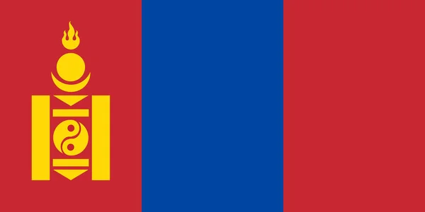 Mongólia zászlaja — Stock Vector