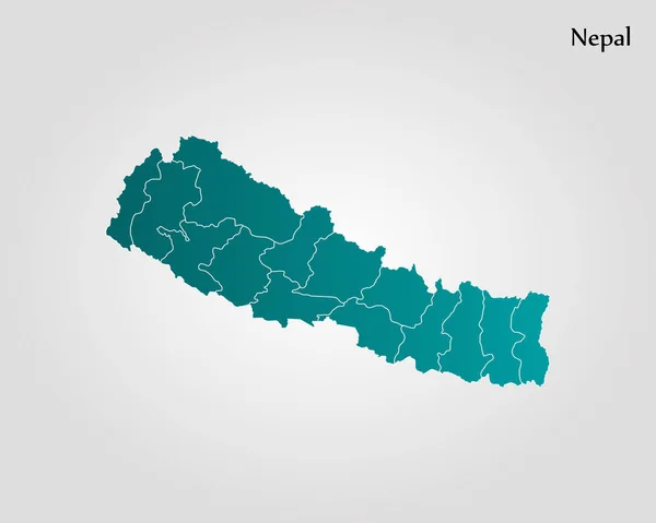 Kaart van nepal — Stockvector