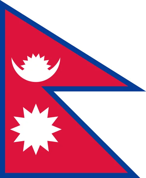 Flagga nepal — Stock vektor