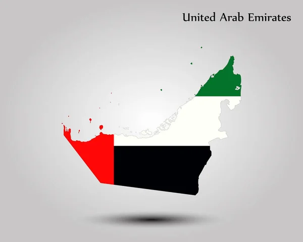 Karte der Vereinigten Arabischen Emirate — Stockvektor