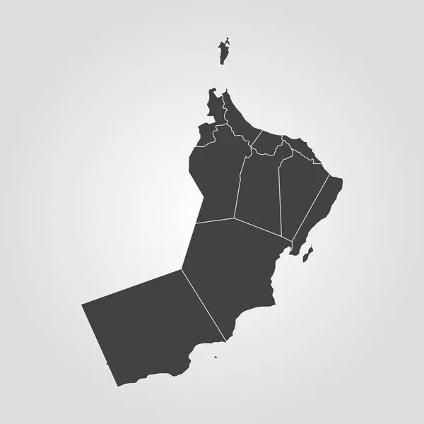 El mapa de Omán — Archivo Imágenes Vectoriales