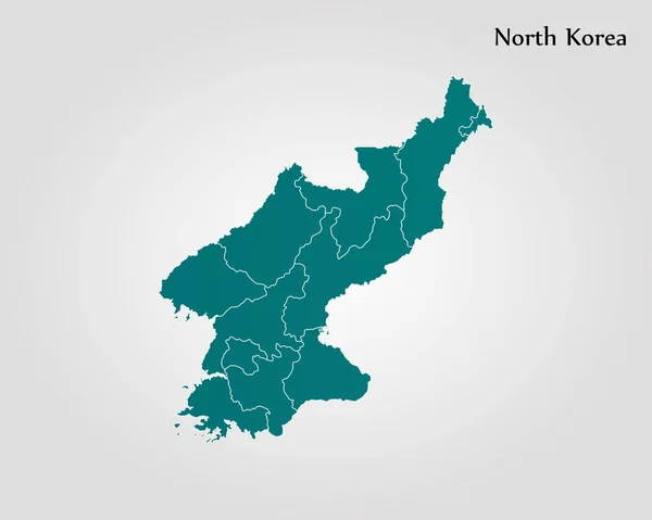 Map of North Korea — Stock Vector