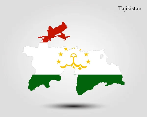 Mapa Tádžikistán — Stockový vektor