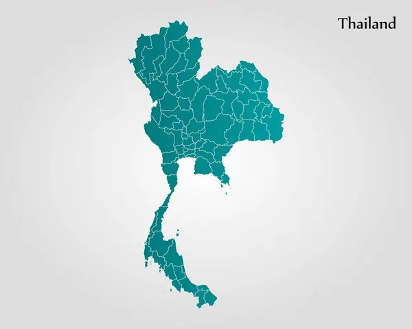 O mapa de Tailândia — Vetor de Stock