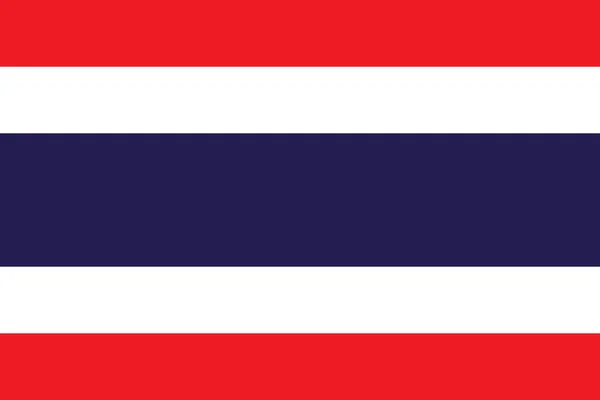 Bandera de Tailandia — Vector de stock