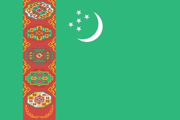 Bandera de Turkmenistan — Archivo Imágenes Vectoriales