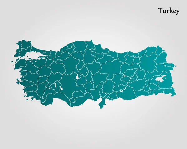 El mapa de Turquía — Archivo Imágenes Vectoriales
