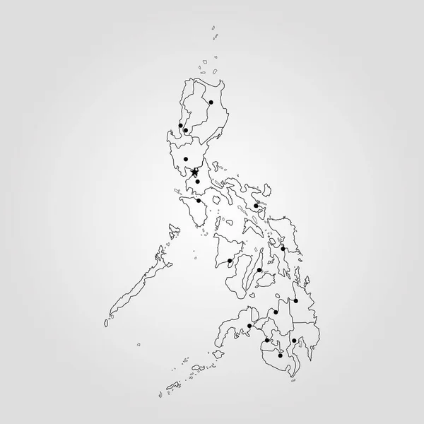 O mapa de filipinas —  Vetores de Stock