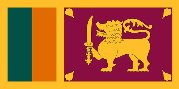 Bandera de sri lanka — Archivo Imágenes Vectoriales