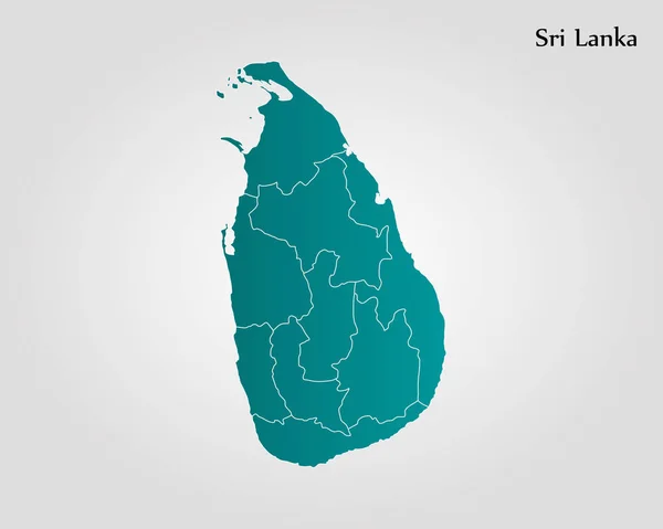 Kaart van Sri Lanka — Stockvector