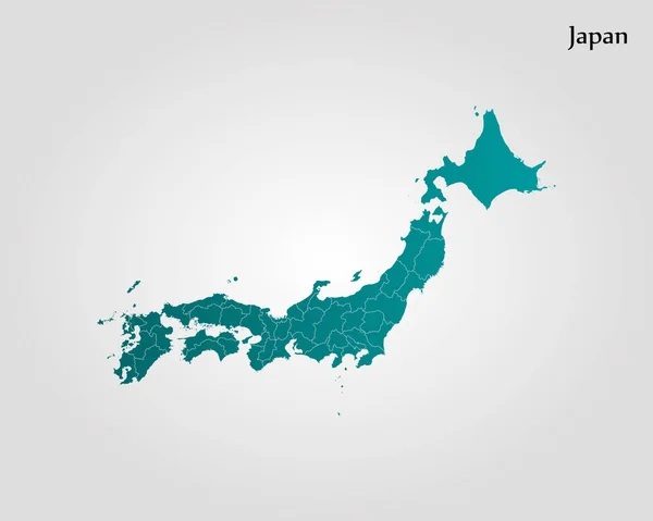 日本の地図 — ストックベクタ
