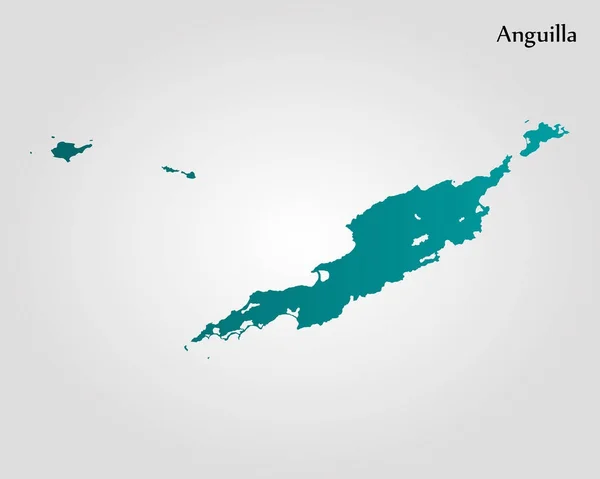 Χάρτης της Ανγκουίλας — Διανυσματικό Αρχείο