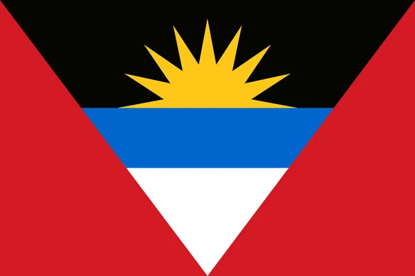 Antiguova vlajka a Barbuda — Stockový vektor