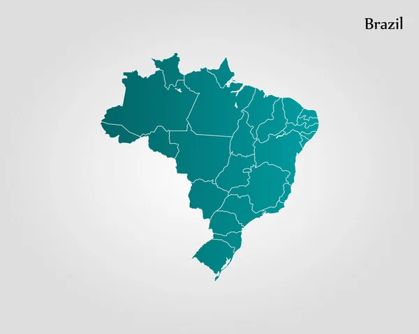 Mapa do Brasil — Vetor de Stock