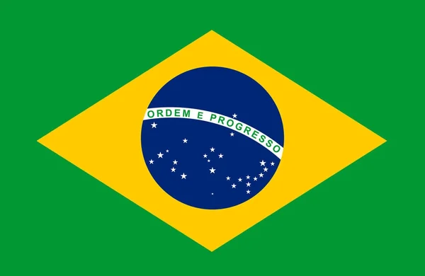 Brezilya bayrağı — Stok Vektör