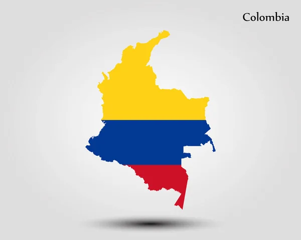 Kolumbia térképe — Stock Vector