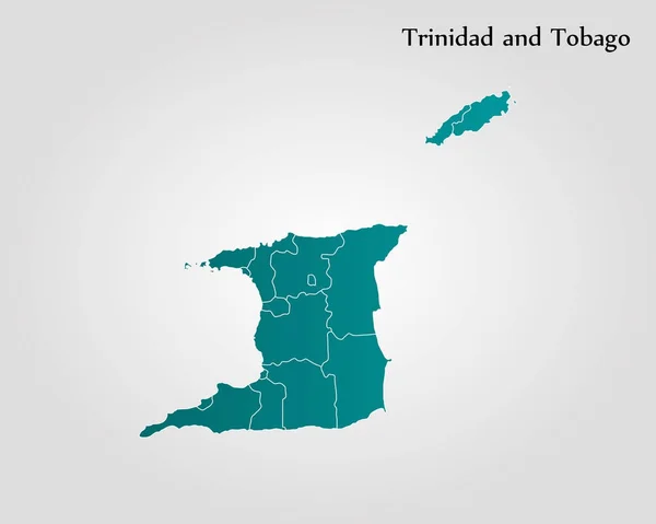 Карта Тринидада и Тобаго — стоковый вектор